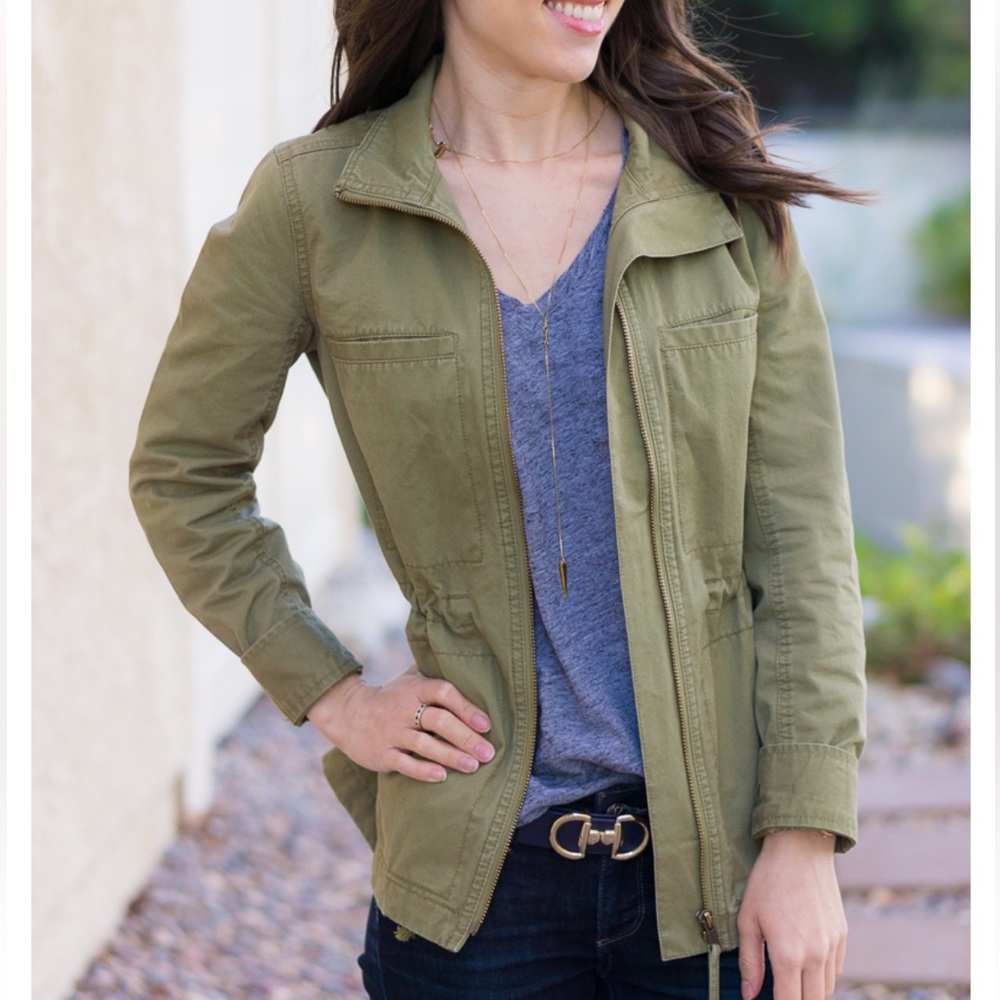 J.Crew Factory Utility Jacket Olive Green S